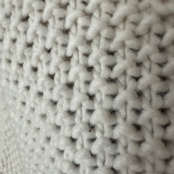 NWT cocogio Women's One Size Ivory Knit Cowl Neck Open Sides Poncho Sweater Top - Picture 8 of 15